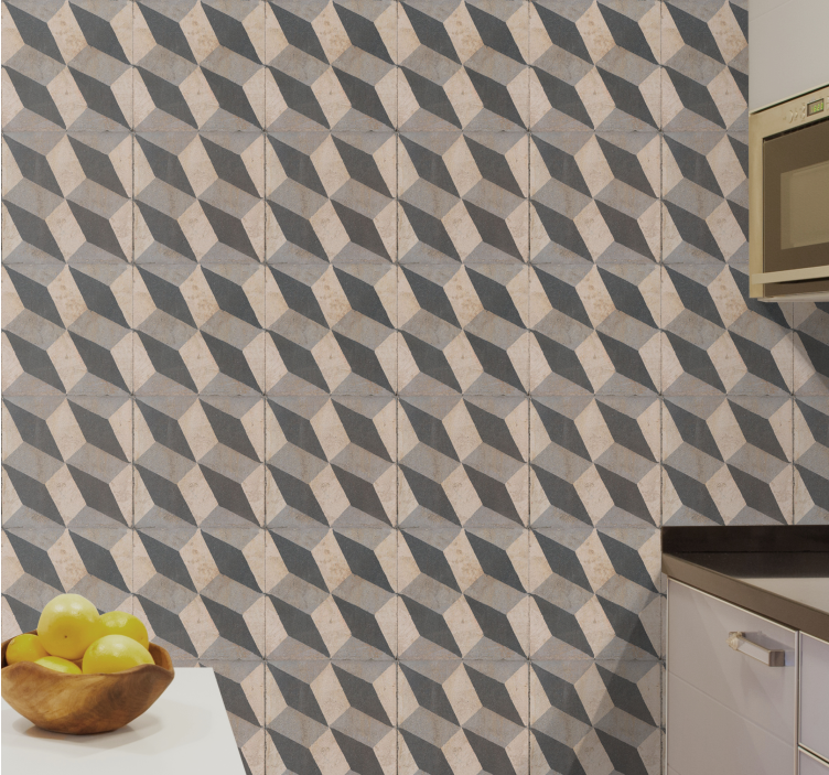3D geometric motif 3 d wall paper - TenStickers