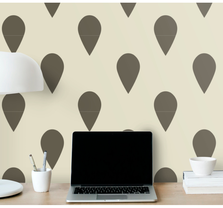 Geometric Patterning wallpaper office - TenStickers