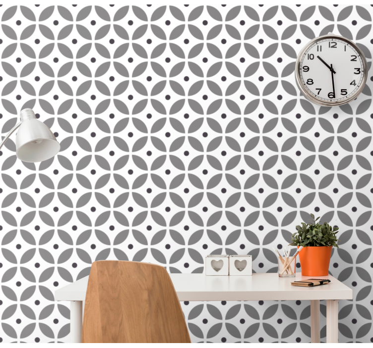 Geometric Petal Pattern wallpaper geometric - TenStickers