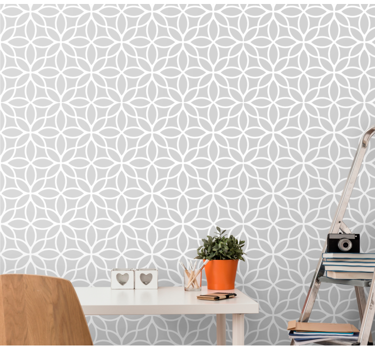 Geometric Petals wallpaper geometric - TenStickers
