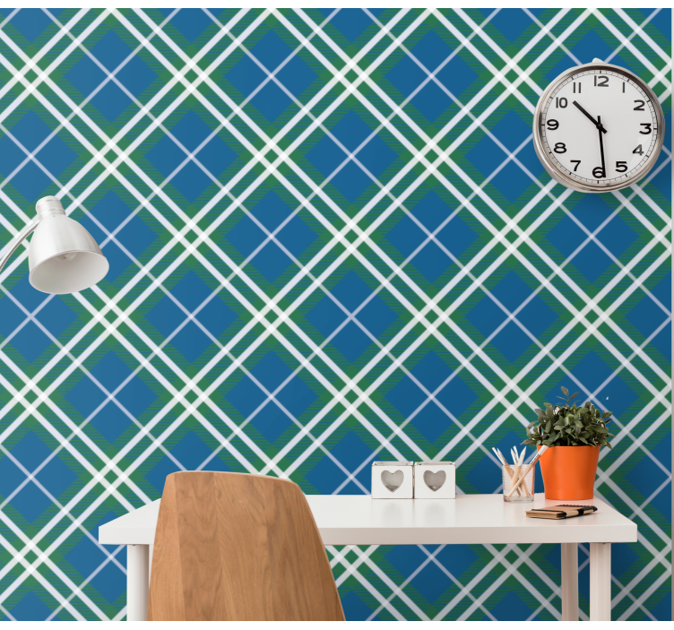 Geometric Plaid wallpaper geometric - TenStickers