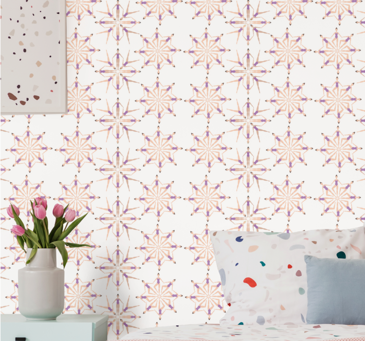 Geometric Starburst wallpaper geometric - TenStickers