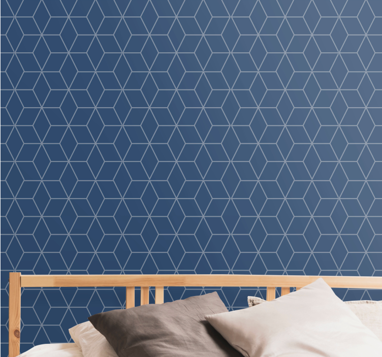 Hexagonal Pattern Design wallpaper geometric - TenStickers