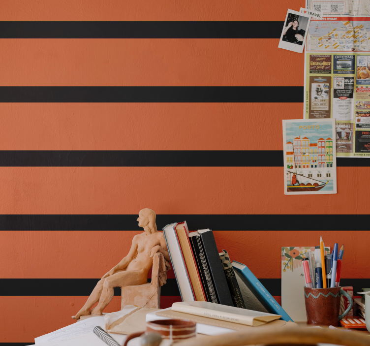 Horizontal Striped Pattern wallpaper horizontal stripes - TenStickers