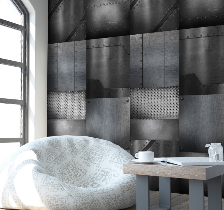 Industrial Metal Panels wallpaper industrial - TenStickers