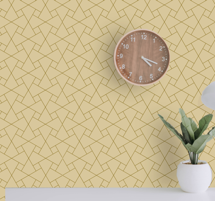Intersecting Lines Pattern wallpaper geometric - TenStickers