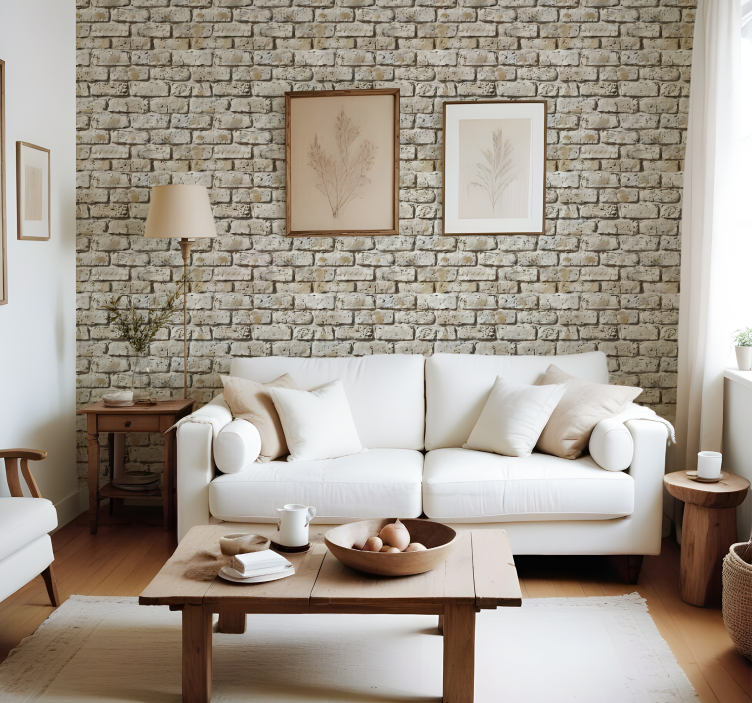 Irregular pattern stone effect wallpaper - TenStickers