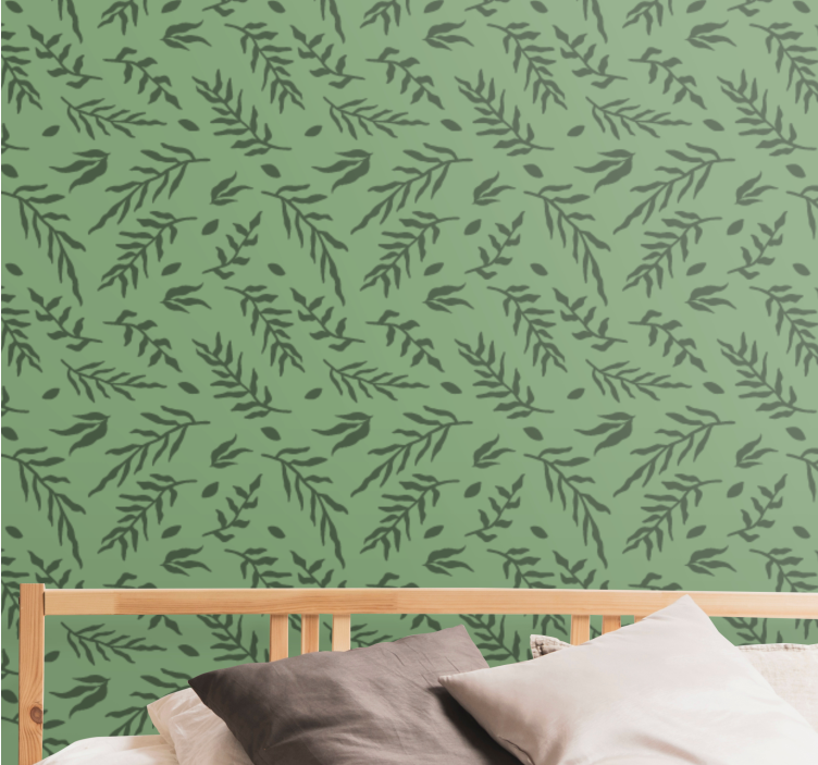 Leafy Vine Pattern nature wallpaper - TenStickers