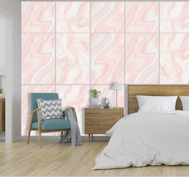 Marbled Pink Elegance - TenStickers