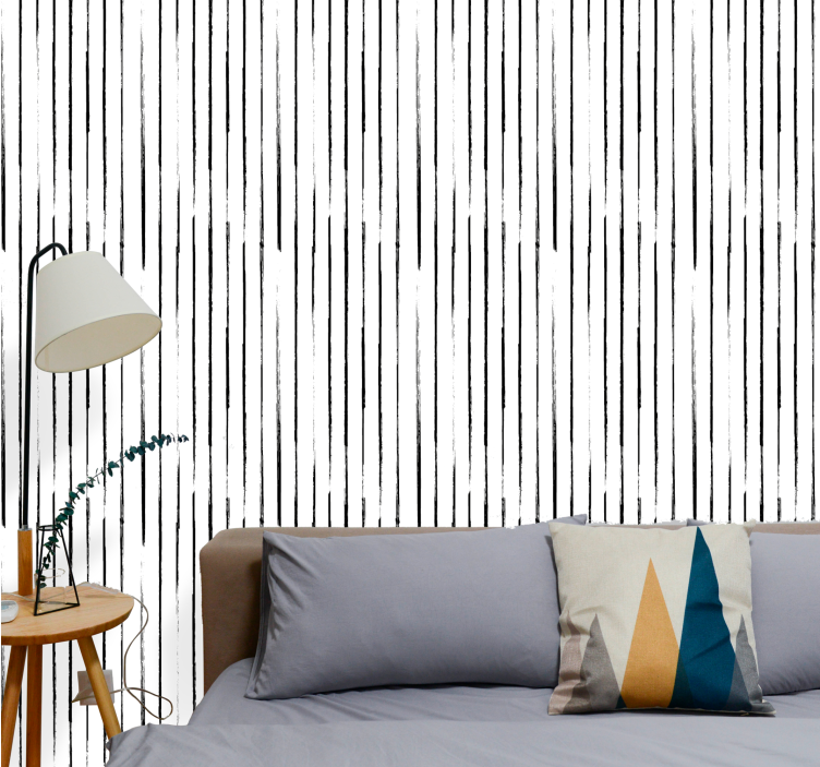 Minimalist Stripe Design wallpaper vertically striped - TenStickers