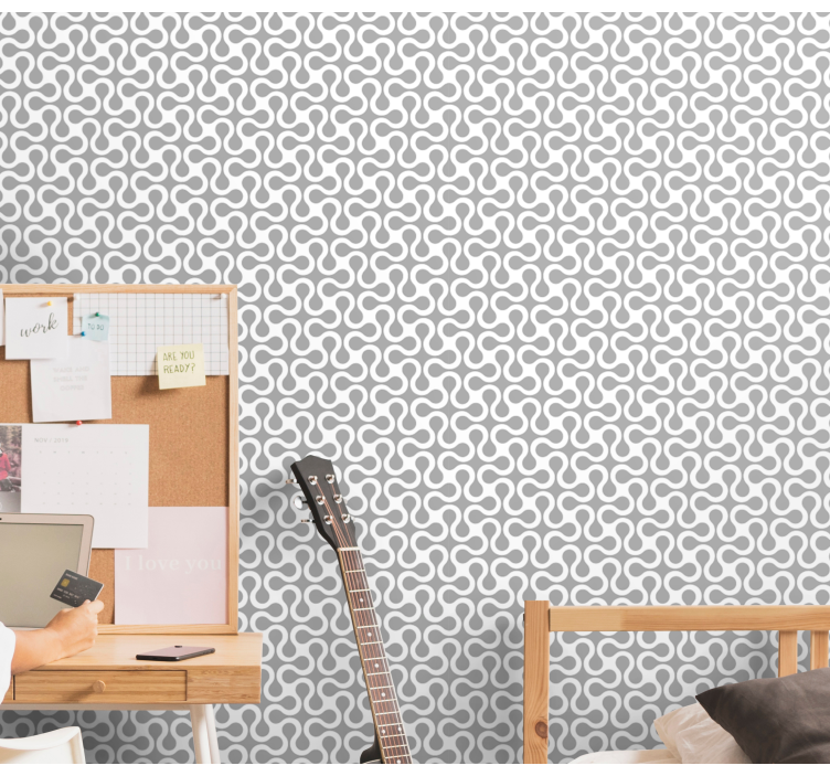 Modern white twister Modern Wallpaper - TenStickers