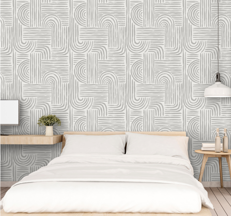 New modern style beige pattern wallpaper - TenStickers
