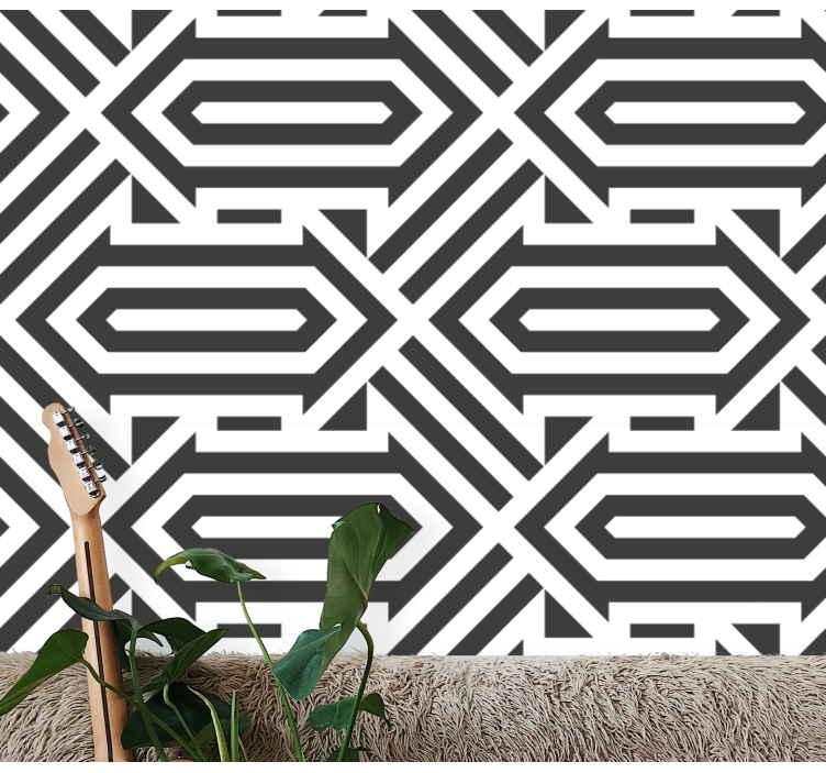 Nordic horizontal arrows Abstract Wallpaper - TenStickers