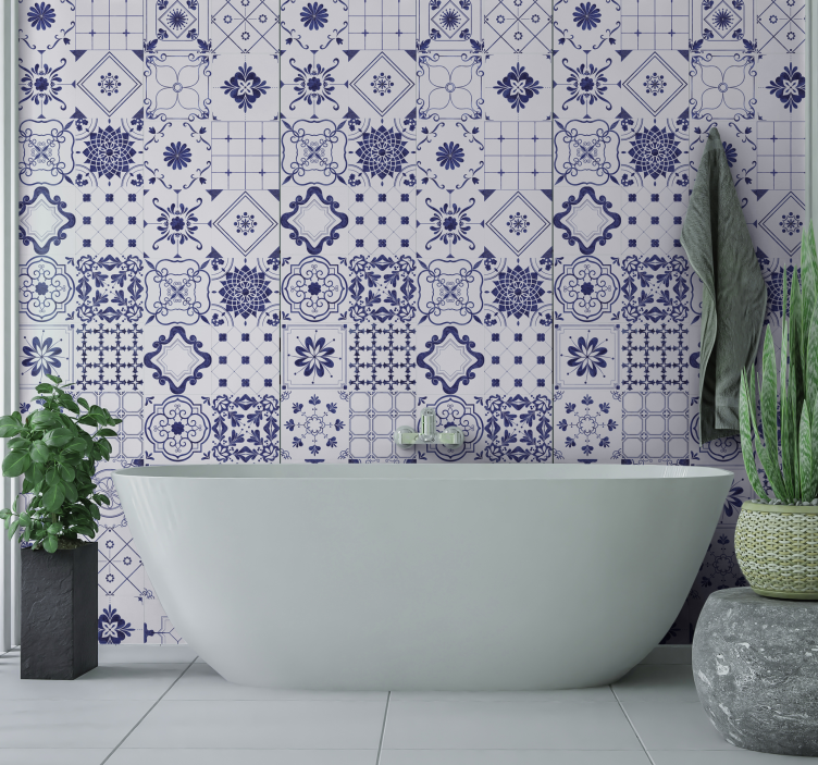 Nordic Tiles Tile Wallpaper - TenStickers