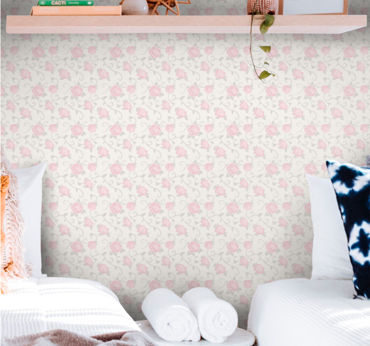 Ornamental Blossoms floral wallpaper - TenStickers