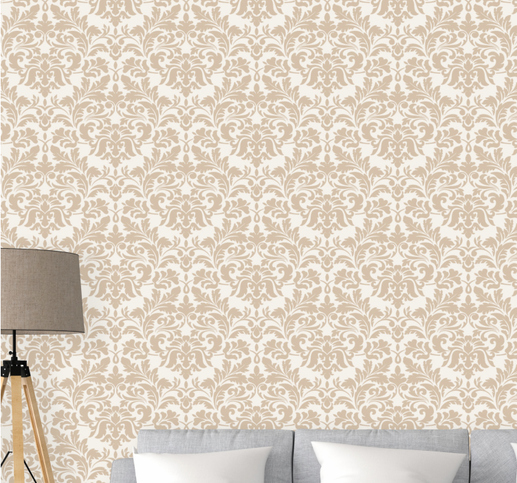 Ornate Damask Pattern baroque wallpaper - TenStickers