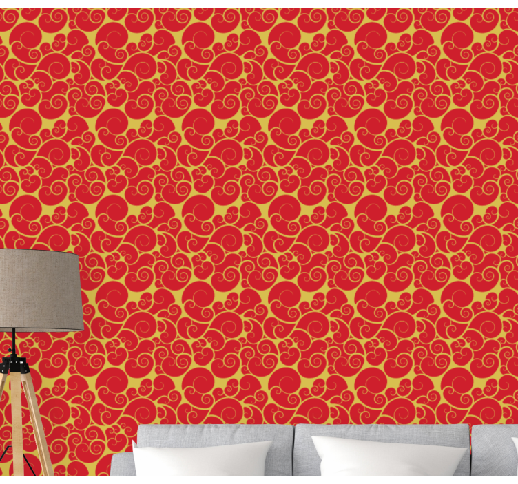 Ornate Swirls Pattern tile effect wallpaper - TenStickers