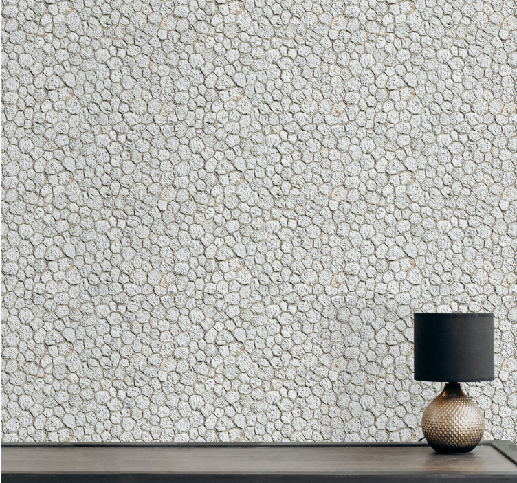 Pebble Mosaic textured wallpaper - TenStickers