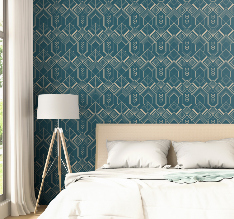 Polygonal Vintage Wallpaper - TenStickers