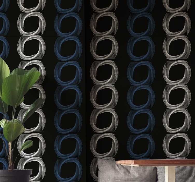 Round metal accents Spotty Wallpaper - TenStickers