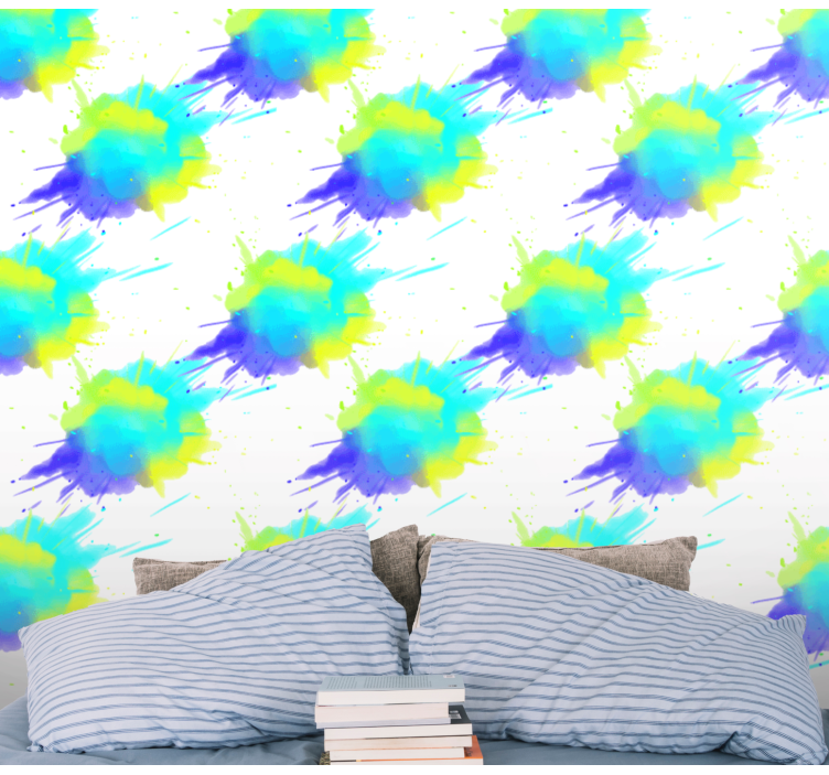 Splattered Paint Motif abstract wallpaper - TenStickers
