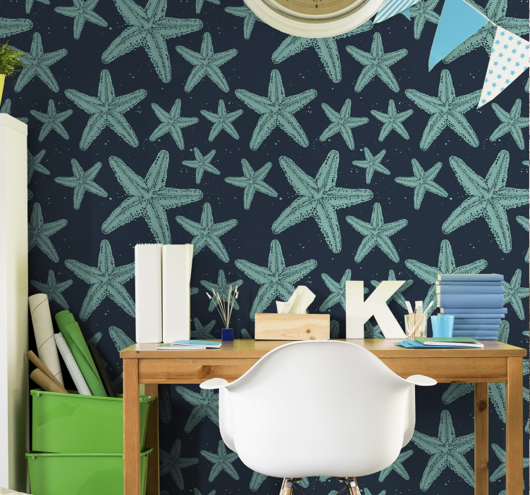 Starfish Pattern animals wallpaper - TenStickers
