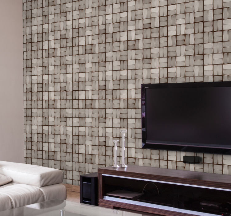 Stone background: mosaic Textured Wallpaper - TenStickers