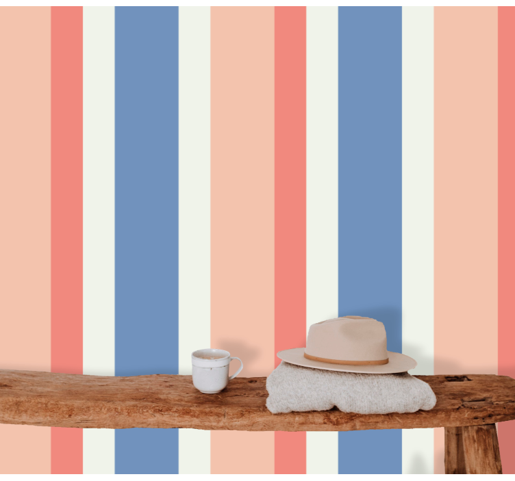 Striped Chic wallpaper striped - TenStickers