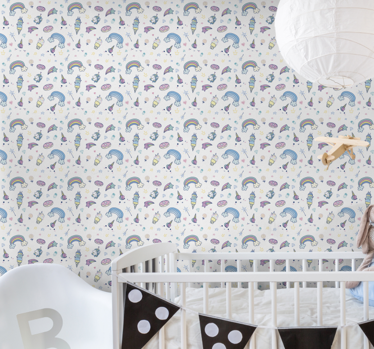 Sweet Dreams Theme wallpaper childrens room - TenStickers