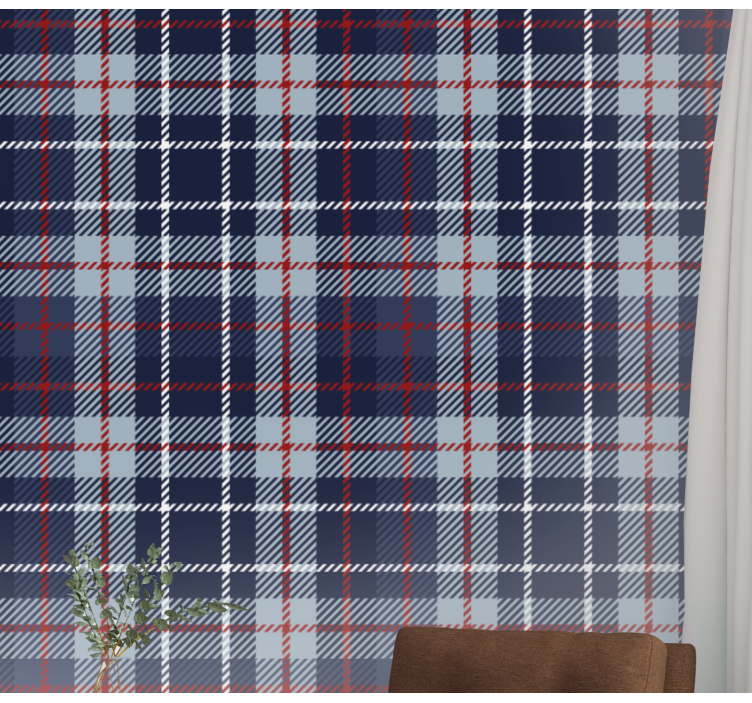 Tartan Plaid tile effect wallpaper - TenStickers