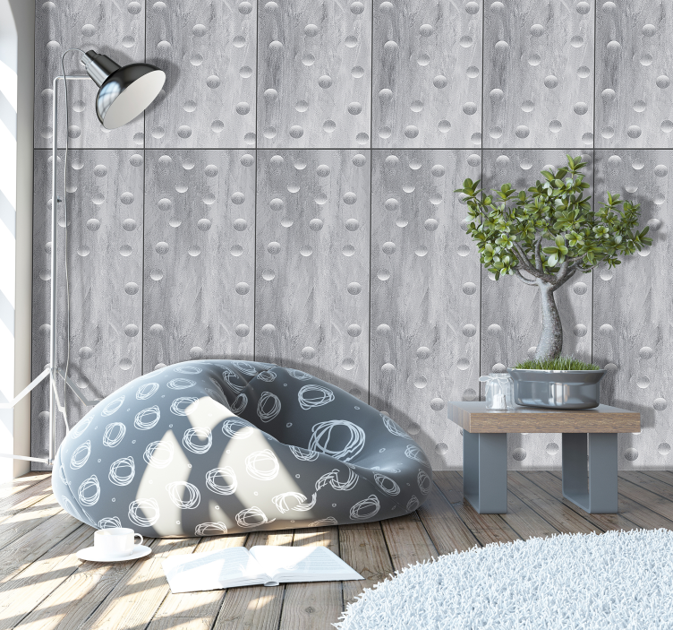 Textured Grey Finish concrete wallpaper - TenStickers