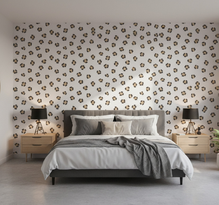 Textured wallpaper with classic print - TenStickers