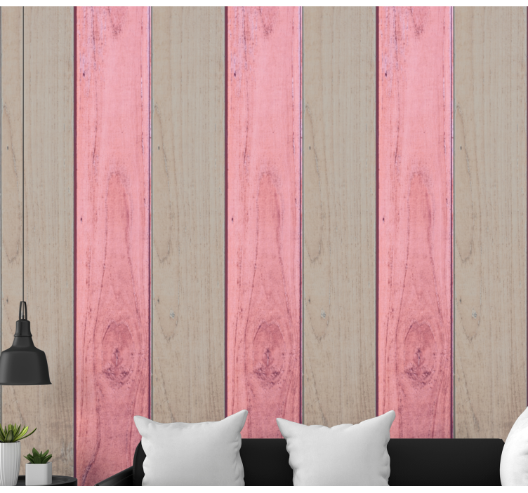 Textured Wood Panels wood effect wallpaper - TenStickers