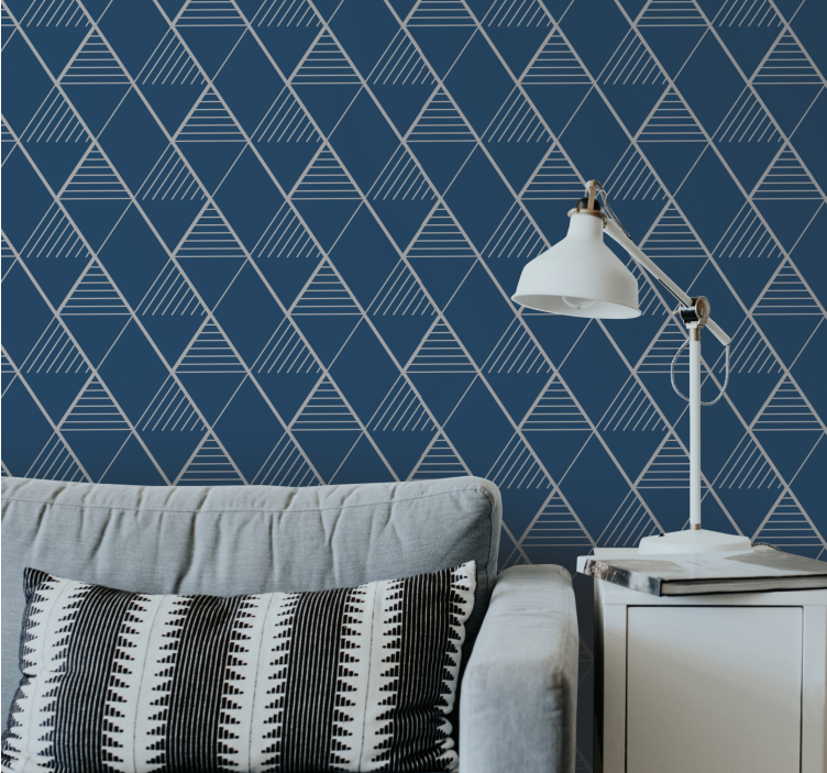 Triangular Line Patterns wallpaper geometric - TenStickers
