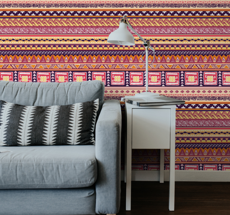 Tribal Pattern Design ornamental wallpaper - TenStickers