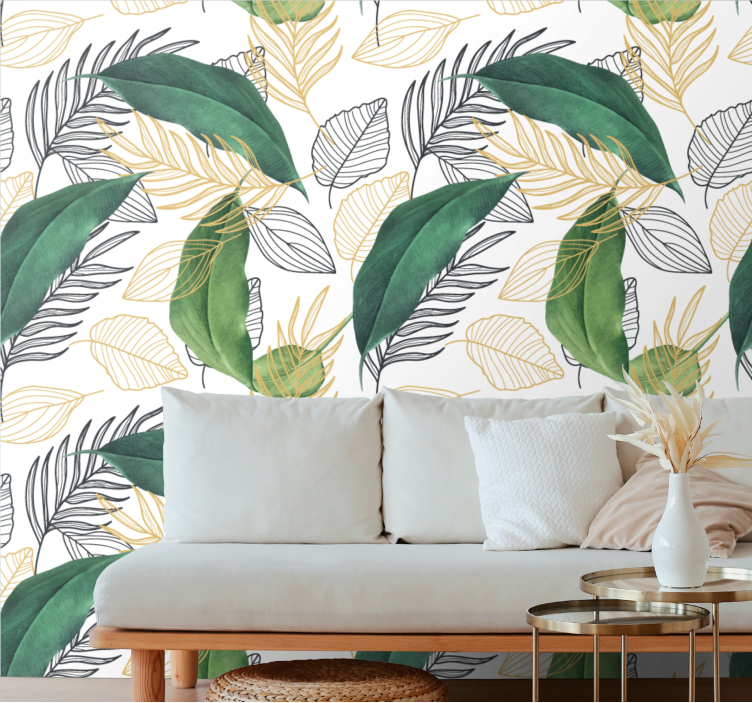 Tropical Green Foliage nature wallpaper - TenStickers