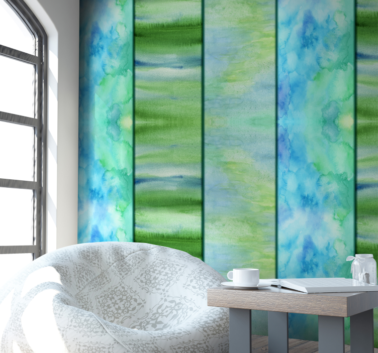 Turquoise Rivers Abstract Wallpaper - TenStickers