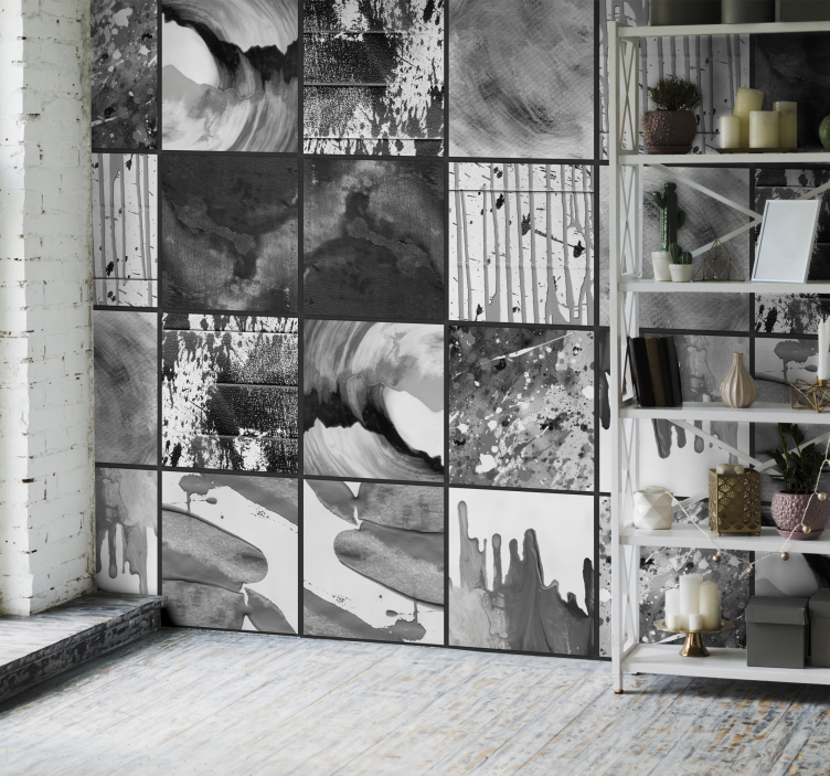 Urban Watercolour Art Abstract Wallpaper - TenStickers