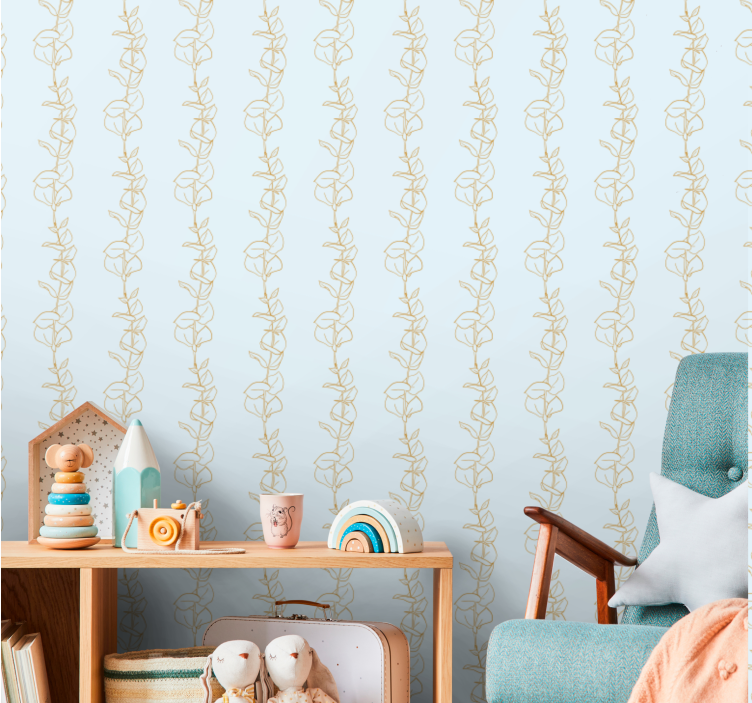 Vine Pattern Design floral wallpaper - TenStickers