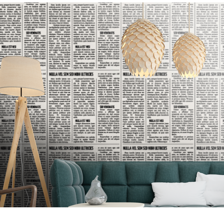Vintage Newspaper Style custom wallpaper - TenStickers