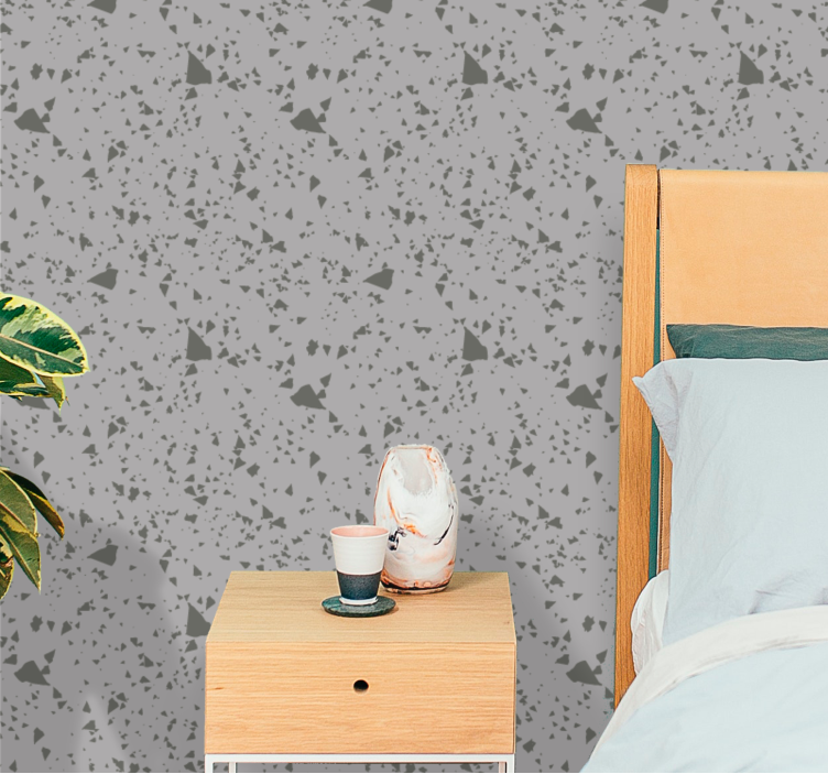 Warm colored terrazzo pattern wallpaper - TenStickers